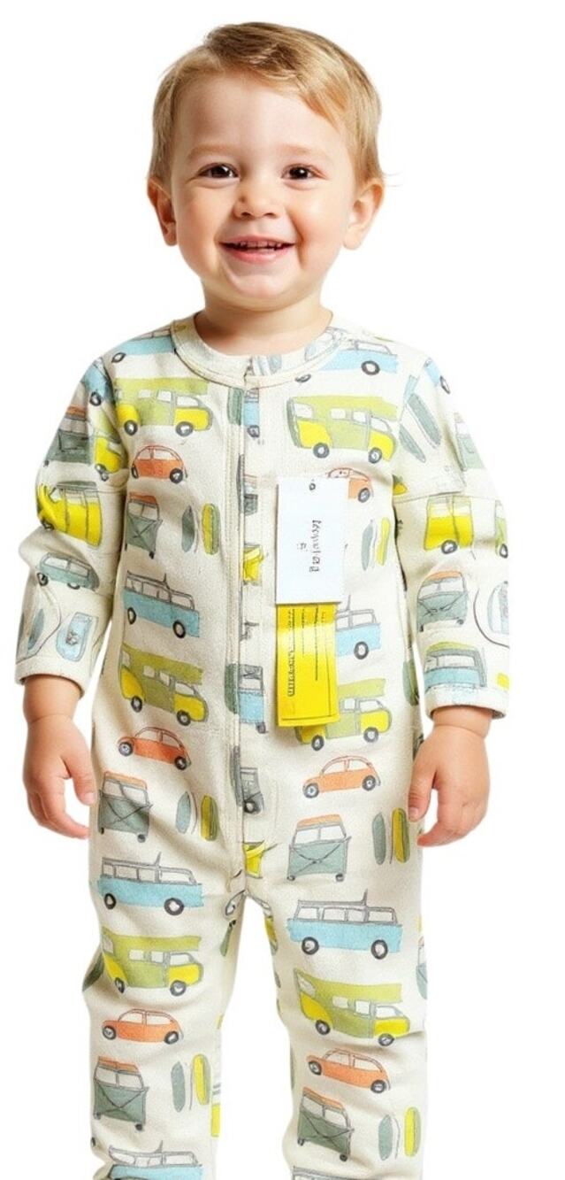 Hart+Land VW Camper Vans Print Footed Bodysuit One Piece 6-12M